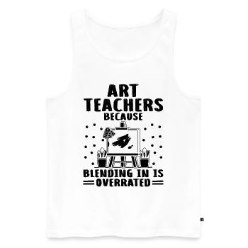 Kunstlehrer Schullehrer Lustige Kunstlehrer Scho - Männer Premium Bio Tank Top - Weiß - Vorne - Michal (187cm)