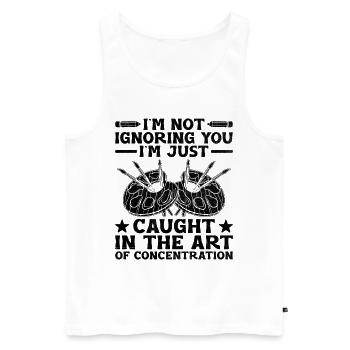 Kunstlehrer Schullehrer Lustige Kunstlehrer Scho - Männer Premium Bio Tank Top - Weiß - Vorne - Michal (187cm)