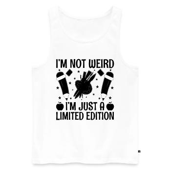 Kunstlehrer Schullehrer Lustige Kunstlehrer Scho - Männer Premium Bio Tank Top - Weiß - Vorne - AI Model Male 178 light (178cm)