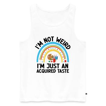 Kunstlehrer Schullehrer Lustige Kunstlehrer Scho - Männer Premium Bio Tank Top - Weiß - Vorne - Michal (187cm)