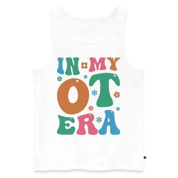 Zahnspange Kieferorthopäde - Männer Premium Bio Tank Top - Weiß - Vorne - AI Model Male 178 light (178cm)