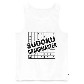Witziger Sudoku Spruch - Männer Premium Bio Tank Top - Weiß - Vorne - AI Model Male 178 light (178cm)