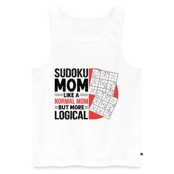 Witziger Sudoku Spruch - Männer Premium Bio Tank Top - Weiß - Vorne - AI Model Male 178 light (178cm)