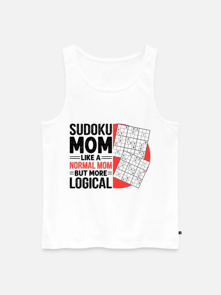 Witziger Sudoku Spruch - Männer Premium Bio Tank Top - Weiß