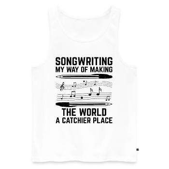 Musician Songwriter Singer Musician Music Music Pr - Men's Premium Organic Tank Top - white - Front - Michal (187cm)