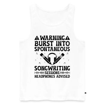 Musician Songwriter Singer Musician Music Music Pr - Men's Premium Organic Tank Top - white - Front - Michal (187cm)