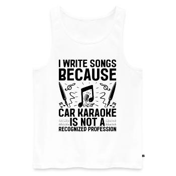 Musician Songwriter Singer Musician Music Music Pr - Men's Premium Organic Tank Top - white - Front - AI Model Male 178 light (178cm)