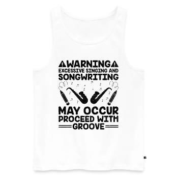 Musician Songwriter Singer Musician Music Music Pr - Men's Premium Organic Tank Top - white - Front - Michal (187cm)
