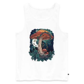 Goblincore Mushroom Fairycore Cottagecore Vintage - Men's Premium Organic Tank Top - white - Front - AI Model Male 178 light (178cm)