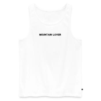 Hiking - Mountain Lover - Men's Premium Organic Tank Top - white - Front - Michal (187cm)
