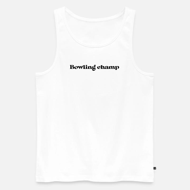 Bowling - Bowling champ - Männer Premium Bio Tank Top - Weiß