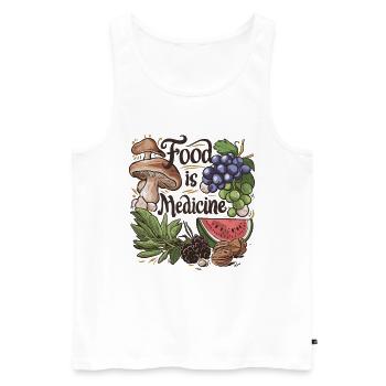 Food is Medicine Fruits and Vegetables - Männer Premium Bio Tank Top - Weiß - Vorne - Michal (187cm)