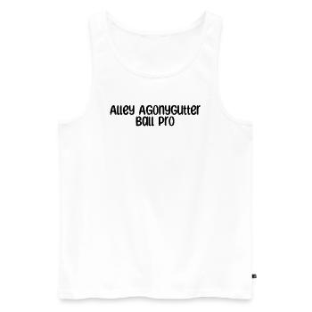 Bowling - Alley AgonyGutter Ball Pro - Men's Premium Organic Tank Top - white - Front - Michal (187cm)