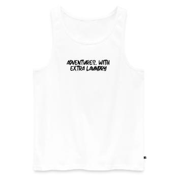 Randonnée - Aventures, avec blanchisserie supplémentaire - Débardeur bio Premium Homme - blanc - Devant - Michal (187cm)