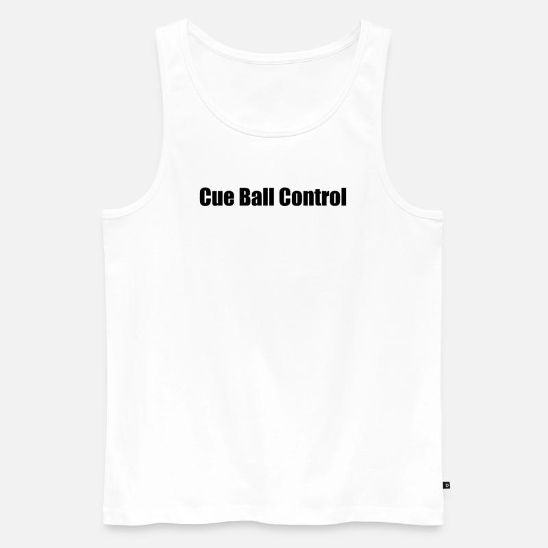 Billard - Cue Ball Control - Männer Premium Bio Tank Top - Weiß