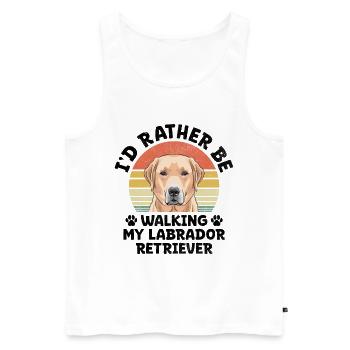 I'd Rather Be Walking My Labrador Retriever - Men's Premium Organic Tank Top - white - Front - Michal (187cm)