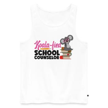 School Counselor Koala Koala-Fied - Männer Premium Bio Tank Top - Weiß - Vorne - Michal (187cm)