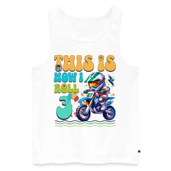 Motocross 3rd Birthday - Men's Premium Organic Tank Top - white - Front - Michal (187cm)