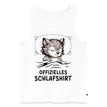 Chemise de nuit officielle loup-garou - Débardeur bio Premium Homme - blanc - Devant - Michal (187cm)