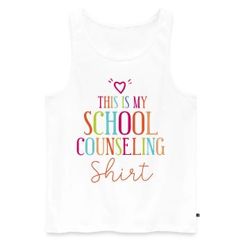 School Counselor This Is My School - Men's Premium Organic Tank Top - white - Front - Michal (187cm)