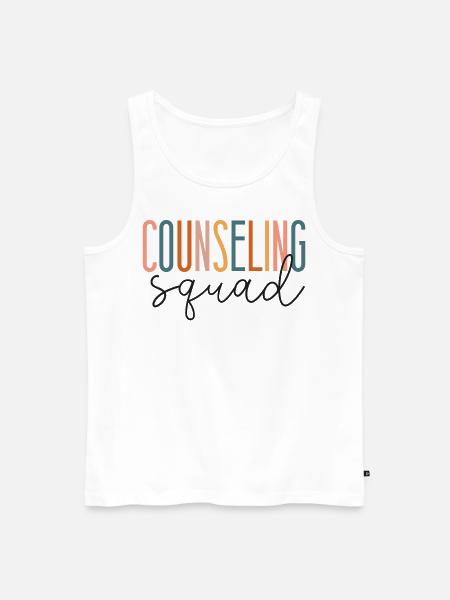 School Counselor Counseling Squad - Men's Premium Organic Tank Top - white