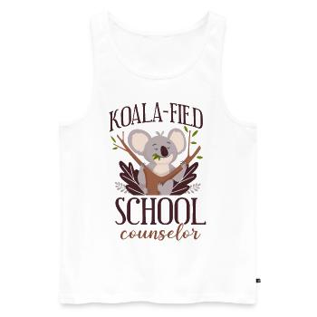 School Counselor Koala Koala-Fied - Männer Premium Bio Tank Top - Weiß - Vorne - Michal (187cm)