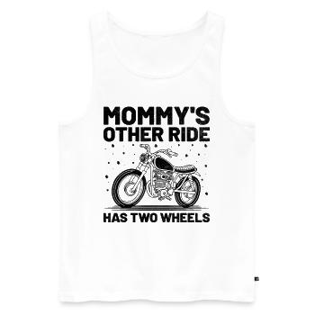 Mommy's Other Ride Has Two Wheels Motorcycle Motor - Men's Premium Organic Tank Top - white - Front - AI Model Male 178 light (178cm)
