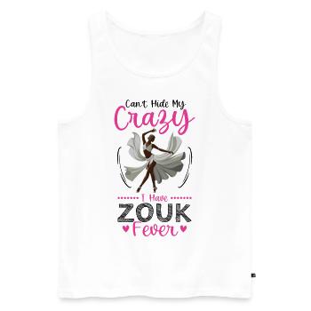 Witziger Zouk Tänzer Spruch - Männer Premium Bio Tank Top - Weiß - Vorne - AI Model Male 178 light (178cm)