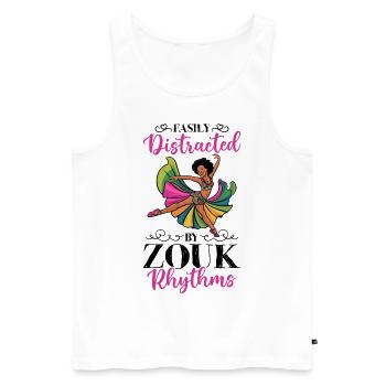 Witziger Zouk Tänzer Spruch - Männer Premium Bio Tank Top - Weiß - Vorne - AI Model Male 178 light (178cm)