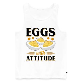 Devil's Egg Spell - Men's Premium Organic Tank Top - white - Front - Michal (187cm)