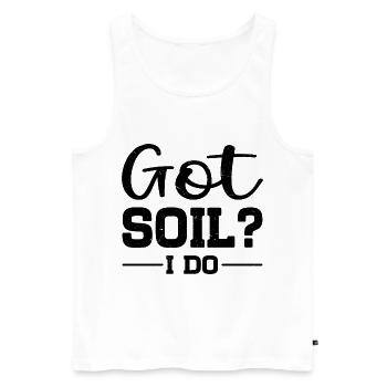 Soil Scientist Pedology - Men's Premium Organic Tank Top - white - Front - AI Model Male 178 light (178cm)