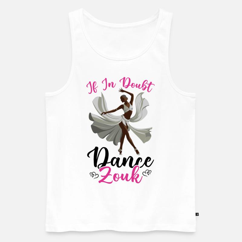 Witziger Zouk Tänzer Spruch - Männer Premium Bio Tank Top - Weiß
