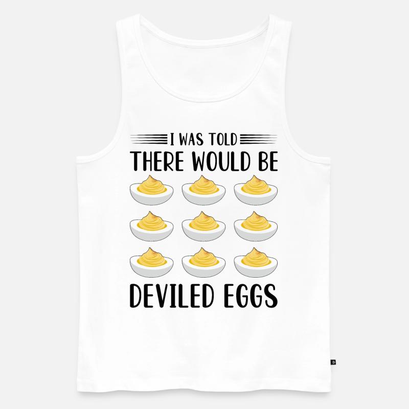 Teufelsei Spruch - Männer Premium Bio Tank Top - Weiß