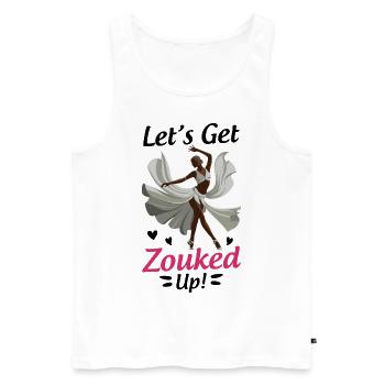 Witziger Zouk Tänzer Spruch - Männer Premium Bio Tank Top - Weiß - Vorne - AI Model Male 178 light (178cm)