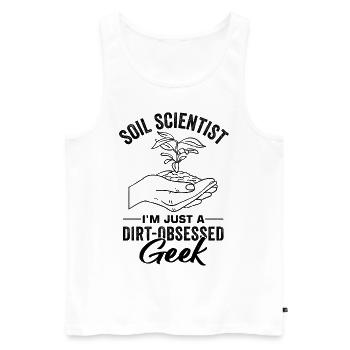 Soil Scientist Pedology - Men's Premium Organic Tank Top - white - Front - AI Model Male 178 light (178cm)