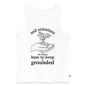Soil Scientist Pedology - Men's Premium Organic Tank Top - white - Front - AI Model Male 178 light (178cm)