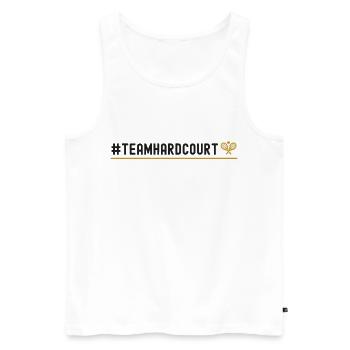 Raquette de joueur de tennis drôle - Débardeur bio Premium Homme - blanc - Devant - Michal (187cm)