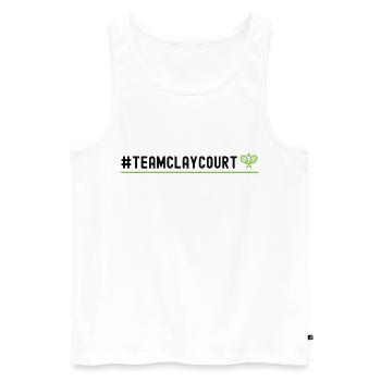 Raquette de joueur de tennis drôle - Débardeur bio Premium Homme - blanc - Devant - Michal (187cm)