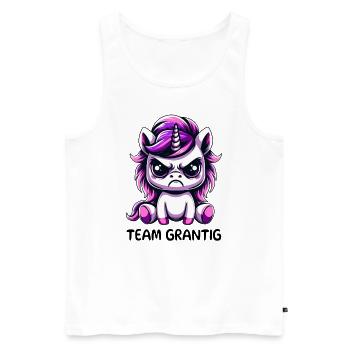 Team Grantig - Männer Premium Bio Tank Top - Weiß - Vorne - AI Model Male 178 light (178cm)
