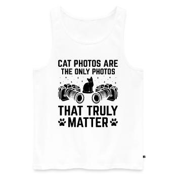 Cat Photographers Cat Lovers Photograpy Cats Photo - Men's Premium Organic Tank Top - white - Front - Michal (187cm)