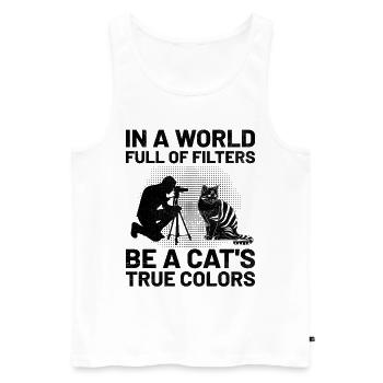 Chat Photographes Chat Amoureux Des Chats Photo - Débardeur bio Premium Homme - blanc - Devant - Michal (187cm)