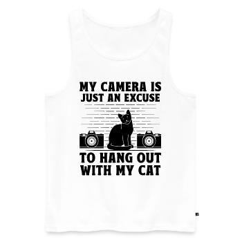 Cat Photographers Cat Lovers Photograpy Cats Photo - Men's Premium Organic Tank Top - white - Front - Michal (187cm)