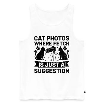 Cat Photographers Cat Lovers Photograpy Cats Photo - Men's Premium Organic Tank Top - white - Front - Michal (187cm)