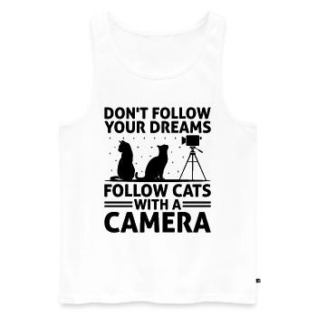 Cat Photographers Cat Lovers Photograpy Cats Photo - Men's Premium Organic Tank Top - white - Front - Michal (187cm)