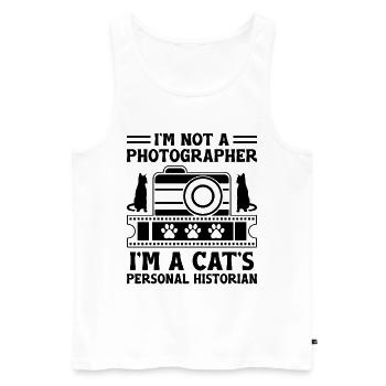 Cat Photographers Cat Lovers Photograpy Cats Photo - Men's Premium Organic Tank Top - white - Front - Michal (187cm)