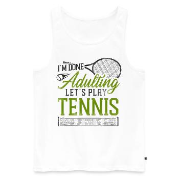 drôle de raquette de joueur de tennis je suis - Débardeur bio Premium Homme - blanc - Devant - Michal (187cm)