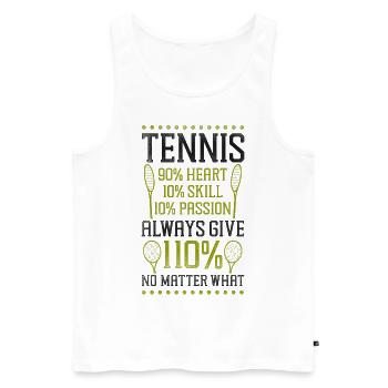 Drôle de joueur de tennis Raquette Tennis - Débardeur bio Premium Homme - blanc - Devant - Michal (187cm)