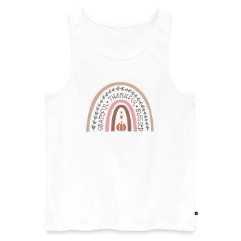 Reconnaissant béni arc-en-ciel conception d’automne - Débardeur bio Premium Homme - blanc - Devant - Michal (187cm)