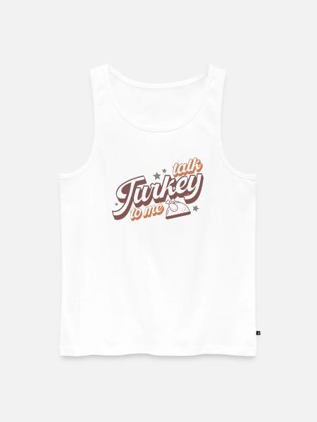Funny Turkey Thanksgiving Design - Men's Premium Organic Tank Top - white