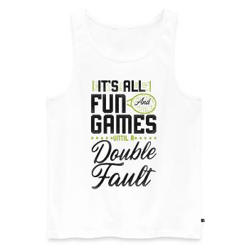 Funny Tennis Player Racket It's - Männer Premium Bio Tank Top - Weiß - Vorne - Michal (187cm)